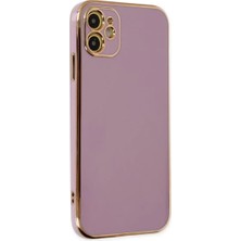 Newface iPhone 12 Kılıf Volet Silikon - Mor