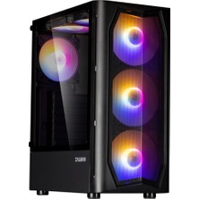 Ronanna Zalman N4 Rev.1, Megamax, 600W 80+ Bronz, Mesh Panel, Tempered Glass, Rgb, Atx Gamıng Kasa