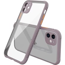 Newface iPhone 12 Mini Kılıf Miami Şeffaf Silikon - Açık Mor
