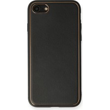 Negok Newface iPhone 7 Kılıf Coco Deri Silikon Kapak - Siyah