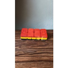 S-Online Sonsuz Küp Infinity Küp – 3D Baskı, Eğlenceli ve Taşınabilir Fidget Oyuncağı Sarı-Kırmızı-Siyah Renk