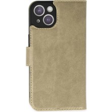 Newface iPhone 14 Plus Kılıf Trend S Plus Kapaklı Kılıf - Gold