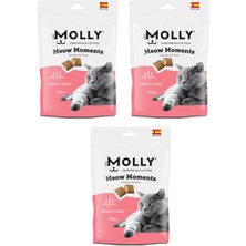 Molly Meow Moments Skin & Coat Deri ve Tüy Bakımı Kedi Ödül Maması 60 Gr. x 3 Adet