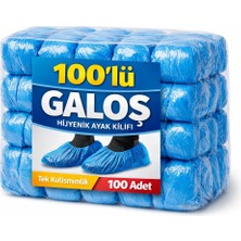 Tek Kullanımlık Kalın Pratik  Galoş - Mavi - 100 Adetlik 5 Paket