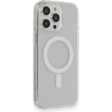 Newface iPhone 14 Pro Max Kılıf Matte Şeffaf Magneticsafe - Şeffaf