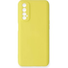 Newface Realme 7 Kılıf Nano Içi Kadife Silikon - Sarı
