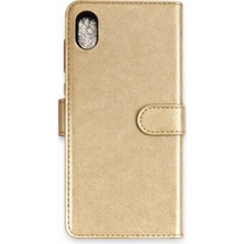 Cash Dukkan Newface Apple iPhone Xs Max Trend S Plus Kapaklı Kılıf - Gold