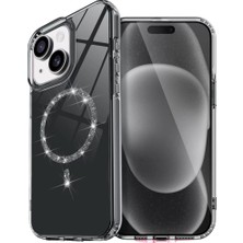 Newface Apple iPhone 14 Live Diamond Magsafe Kapak - Siyah