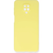 Newface Xiaomi Redmi Note 9 Pro Kılıf Nano Içi Kadife Silikon - Sarı