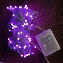 Alvo Store Buğz 10M 100 LED Damla Uçlu Pembe Işık Şeffaf Kablo
