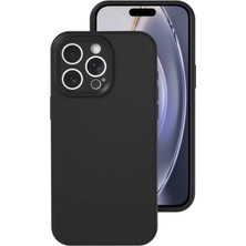 Newface iPhone 16 Pro Kılıf Nano Içi Kadife Silikon - Siyah