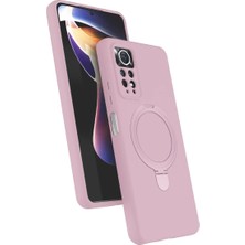 Newface Xiaomi Redmi Note 12 Pro 4g Regal Magsafe Standlı Kapak - Açık Pembe