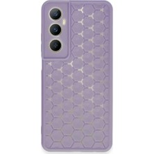 Newface Realme C65 Kılıf Petek Silikon Kapak - Lila