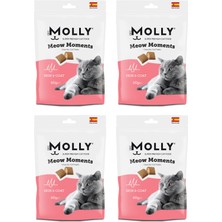 Molly Meow Moments Skin & Coat Deri ve Tüy Bakımı Kedi Ödül Maması 60 Gr. x 4 Adet