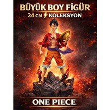 Anime One Piece Luffy Figürü 24 cm Koleksiyonluk Biblo Detaylı Tasarım Dekoratif Figür