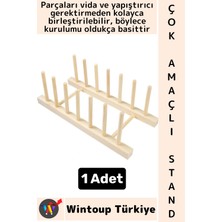 Wintoup #stand Montajsız Mutfak Banyo Dolap Içi Tezgah Üstü Düzenleyici Çok Amaçlı Ahşap Görünüm Bambu Stand