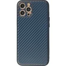 Newface iPhone 12 Pro Kılıf Coco Karbon Silikon - Mavi