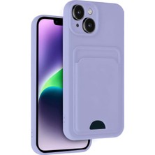 Negok Newface iPhone 14 Kılıf Kelvin Kartvizitli Silikon - Lila