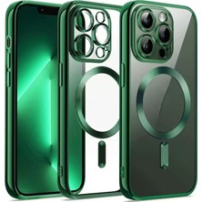 Negok Newface iPhone 13 Pro Max Kılıf Kross Magneticsafe Kapak - Koyu Yeşil