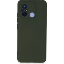 Newface Xiaomi Redmi 12C Kılıf Nano Içi Kadife Silikon - Koyu Yeşil