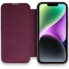 Newface iPhone 13 Pro Kılıf Dolpin Kapaklı - Derin Mor