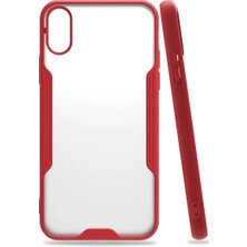 Newface iPhone x Kılıf Platin Silikon - Kırmızı