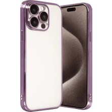 Newface Apple iPhone 15 Pro Max Razer Lensli Silikon - Mor