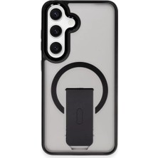 Newface Samsung Galaxy S24 Tork Magsafe Standlı Kapak - Siyah