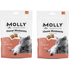 Molly Meow Moments Sensitive Hassas Kediler Için Ödül Maması 60 Gr. x 2 Adet