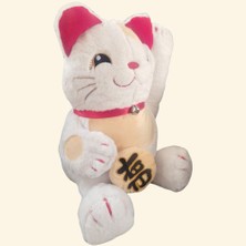 Şans Getiren Maneki Neko Peluş (Dekoratif Kedi Yastık Oyuncak 45 Cm)
