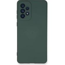 Newface Samsung Galaxy A53 5g Kılıf Nano Içi Kadife Silikon - Koyu Yeşil