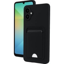 Newface Samsung Galaxy A06 Kılıf Kelvin Kartvizitli Silikon - Siyah