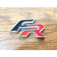 Restinal Fr Bagaj Arma Logo Kırmızı Siyah Oto Bagaj Amblem Universal Araç Aksesuar Spor Metal Logo