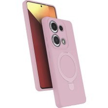 Negok Newface Xiaomi Redmi Note 13 Pro 4g Regal Magsafe Standlı Kapak - Açık Pembe