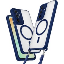 Newface Samsung Galaxy S23 Fe Kılıf Enka Magsafe Silikon Kılıf - Lacivert