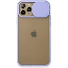 Newface iPhone 11 Pro Kılıf Palm Buzlu Kamera Sürgülü Silikon - Lila