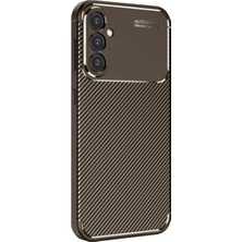 Newface Samsung Galaxy A16 5g Kılıf Auto Focus Karbon Kapak - Kahverengi