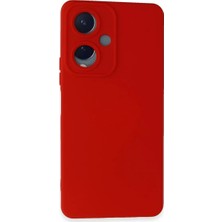 Newface Vivo Y17S Kılıf Nano Içi Kadife Silikon - Kırmızı