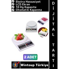 Wintoup #mutfaktartısı Ekstra Hassasiyet Terazi Aşırı Yük Göstergesi LCD Ekran Mutfak Tartısı 10 kg 2 Adet