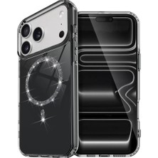 Newface Apple iPhone 17 Pro Live Diamond Magsafe Kapak - Siyah