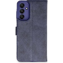 Newface Samsung Galaxy A35 5g Kılıf Trend S Plus Kapaklı Kılıf - Lacivert