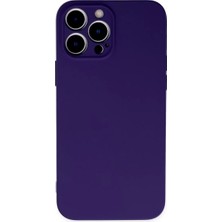 Newface iPhone 13 Pro Max Kılıf Nano Içi Kadife Silikon - Mor