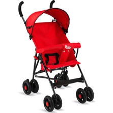 Babyhope SC 107 Kırmızı Baston Bebek Arabası 12 kg Taşıma Kapasitesi ile Kolay Kullanım
