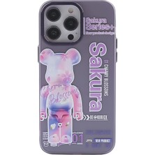 Newface iPhone 14 Pro Max Kılıf Prada Desenli Kapak - Prada Mor - 1