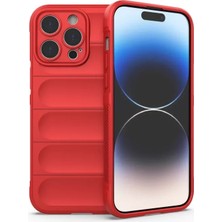 Newface iPhone 14 Pro Max Kılıf Optimum Silikon - Kırmızı