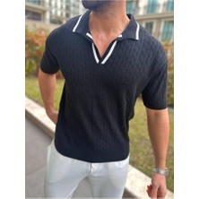 Elku Moda Tişört Terletmez Pamuklu T-Shirt Yumuşak Dokulu Oversize Tshirt Polo Yaka Rahat Kesim Tişört Salaş