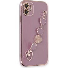 Newface iPhone 12 Kılıf Esila Silikon - Mor