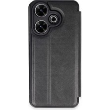 Newface Xiaomi Redmi 13 4g Kılıf Flip Cover - Siyah