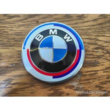 Restinal Bmw 50.yıl Ön Kaput Bagaj Arması Logo E21 E30 E36 E46 E28 E34 E39 82MM Ölçü Uyumlu