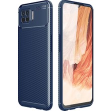 Zemira Home Newface Oppo A73 Kılıf Auto Focus Karbon Kapak - Lacivert